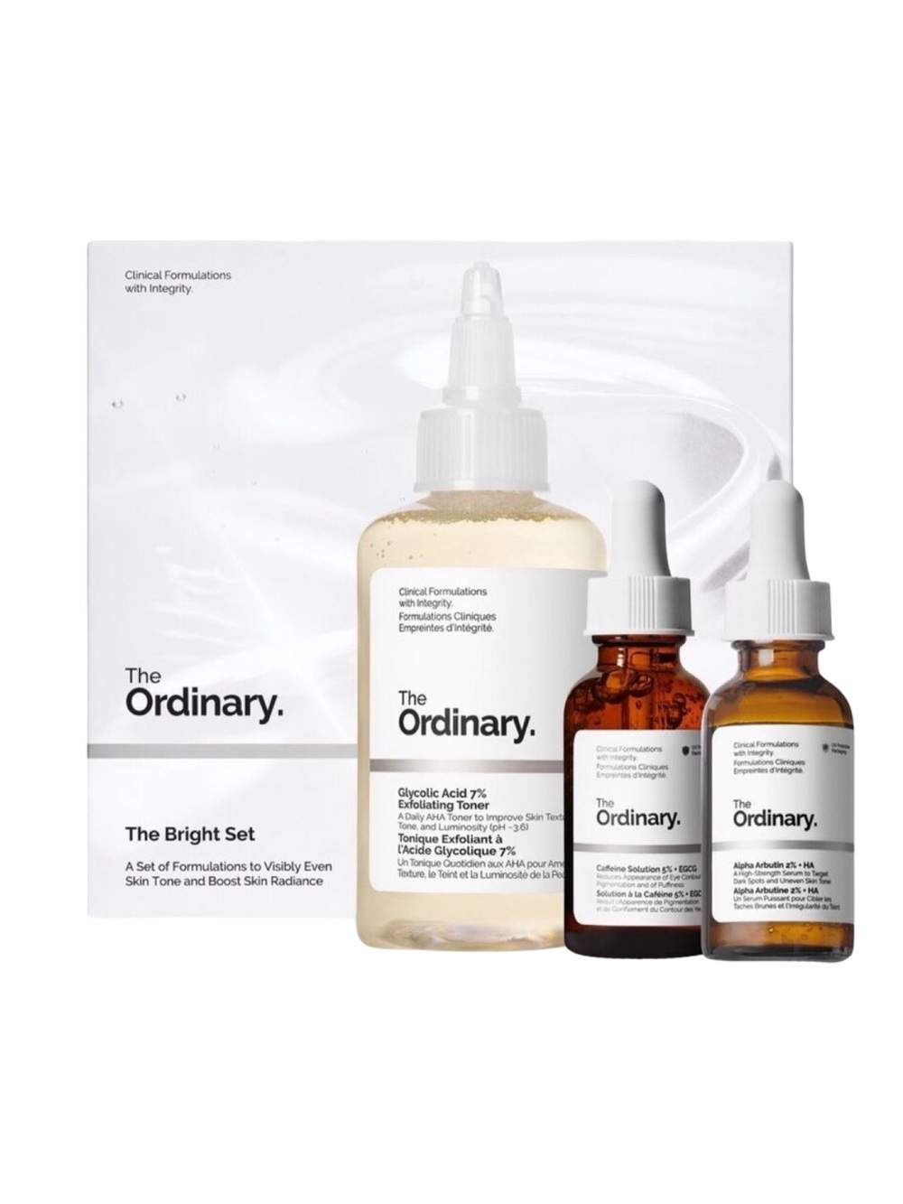 The Ordinary The Bright Set with Glycolic Acid - 3 Skincare Products